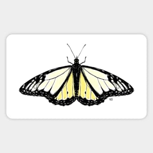 Not so real Butterfly yellow Magnet